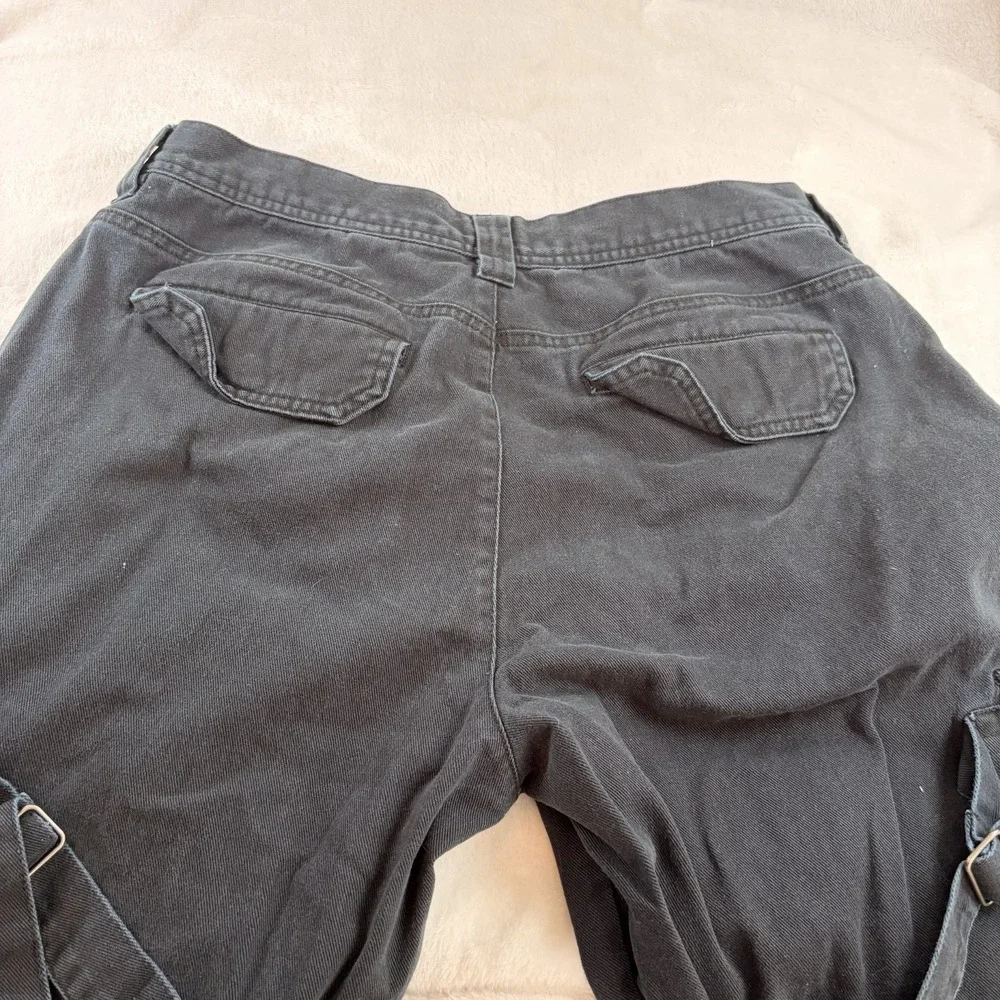 Standard Cloth (Urban Outfitters) Flared Utility Cargo Pants Med -‎ Washed Black